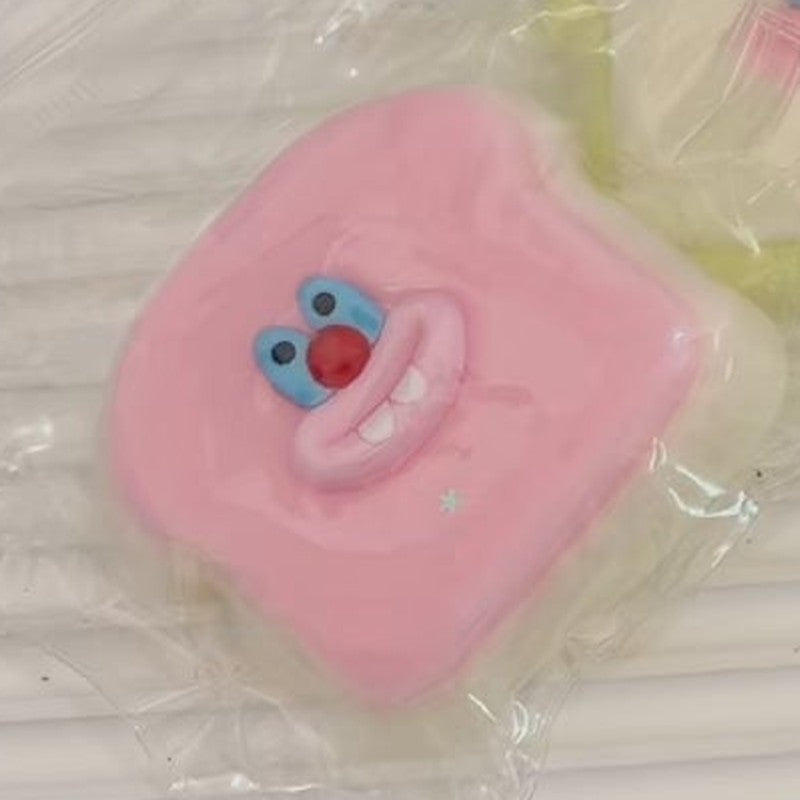 Cute Cartoon Toast Bread Squeeze Toy - Emoji Toast