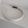White Polka Dot Padded Headband