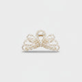 Pearl Beaded Butterfly Hair Claw Clip
