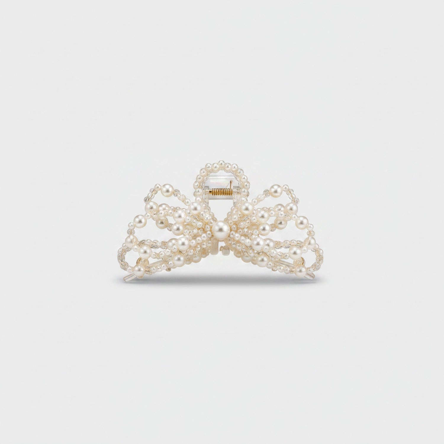 Pearl Beaded Butterfly Hair Claw Clip