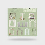Pure White Window Floral Stationery Stickers Pack