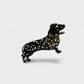 Black Spotted Dachshund Hair Claw Clip