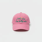 Pink Embroidered Flower Dad Hat Cap