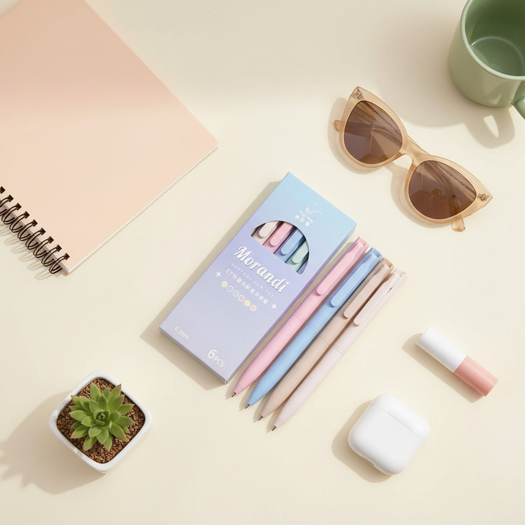 Morandi Neutral Gel Pen Set 6-Piece
