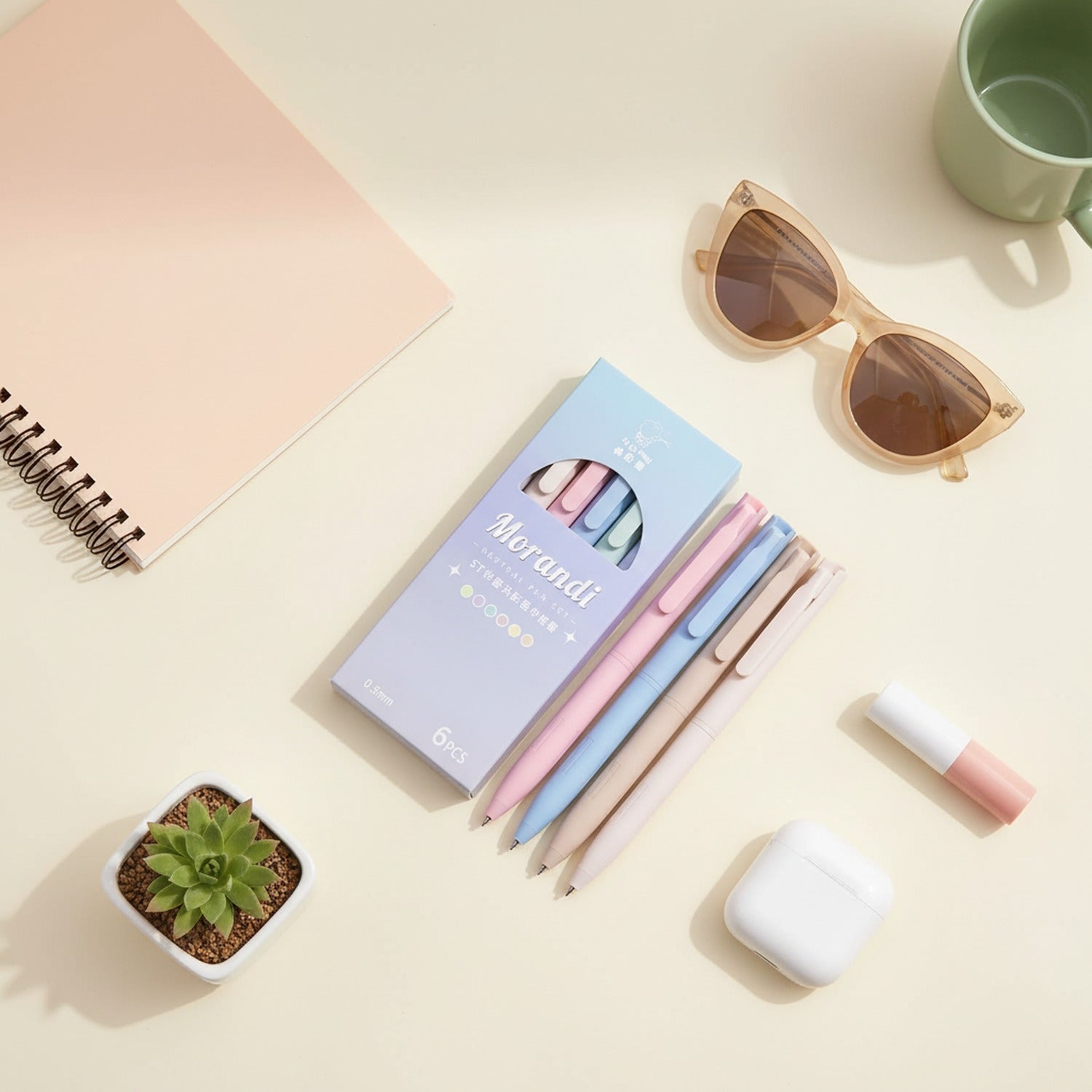 Morandi Neutral Gel Pen Set 6-Piece