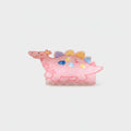 Pink Dinosaur Hair Claw With Colorful Spikes