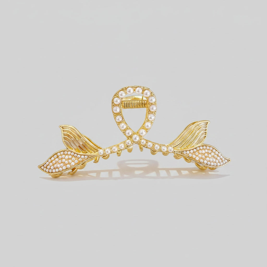 Pearl Mermaid Tail Gold Hair Claw
