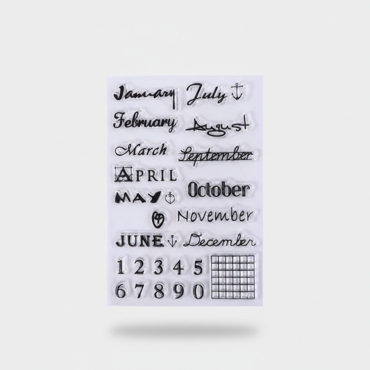 Calendar Stamp Set With Anchor Charms