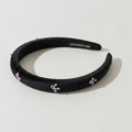 Padded Headband With Star Charms - 1.5cm Black Butterfly Hair Band – hair accessories (view 1)