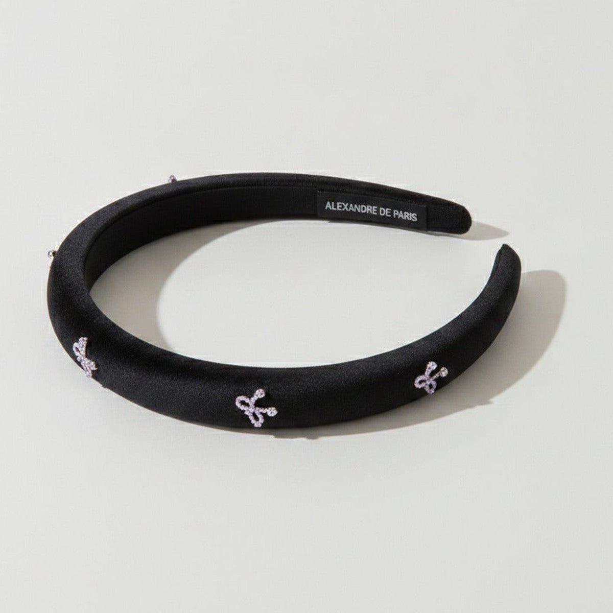Padded Headband With Star Charms - 1.5cm Black Butterfly Hair Band – hair accessories (view 1)