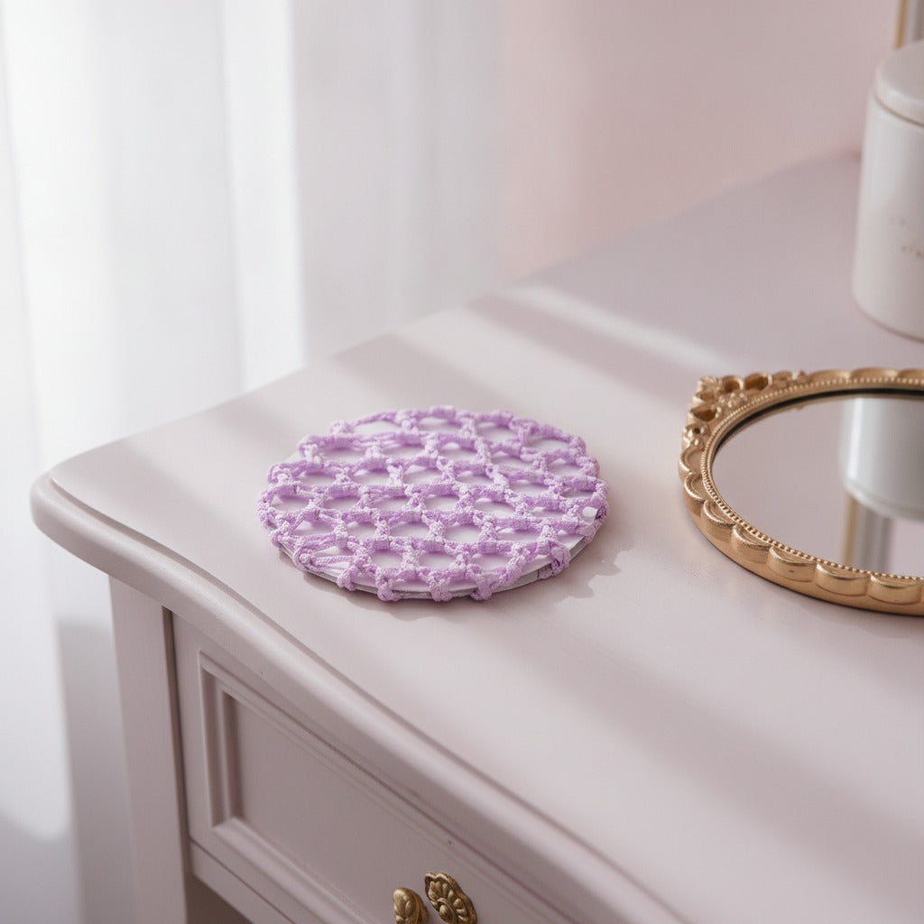 Crochet Mesh Hair Net - Taro Purple
