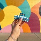 Checkered Hair Claws Pastel Multi-Pack Set