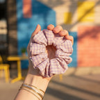 Gingham Check Ruched Hair Claw Clip