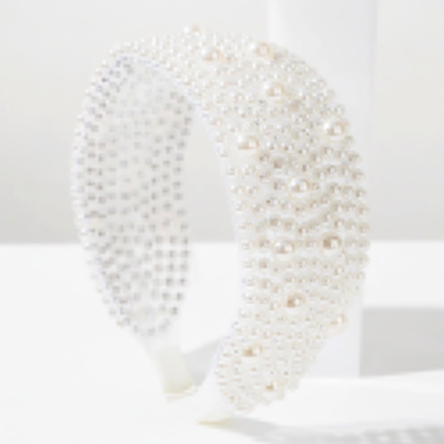 Black Beaded Padded Headband Knot