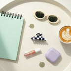 Checkered Hair Claws Pastel Multi-Pack Set