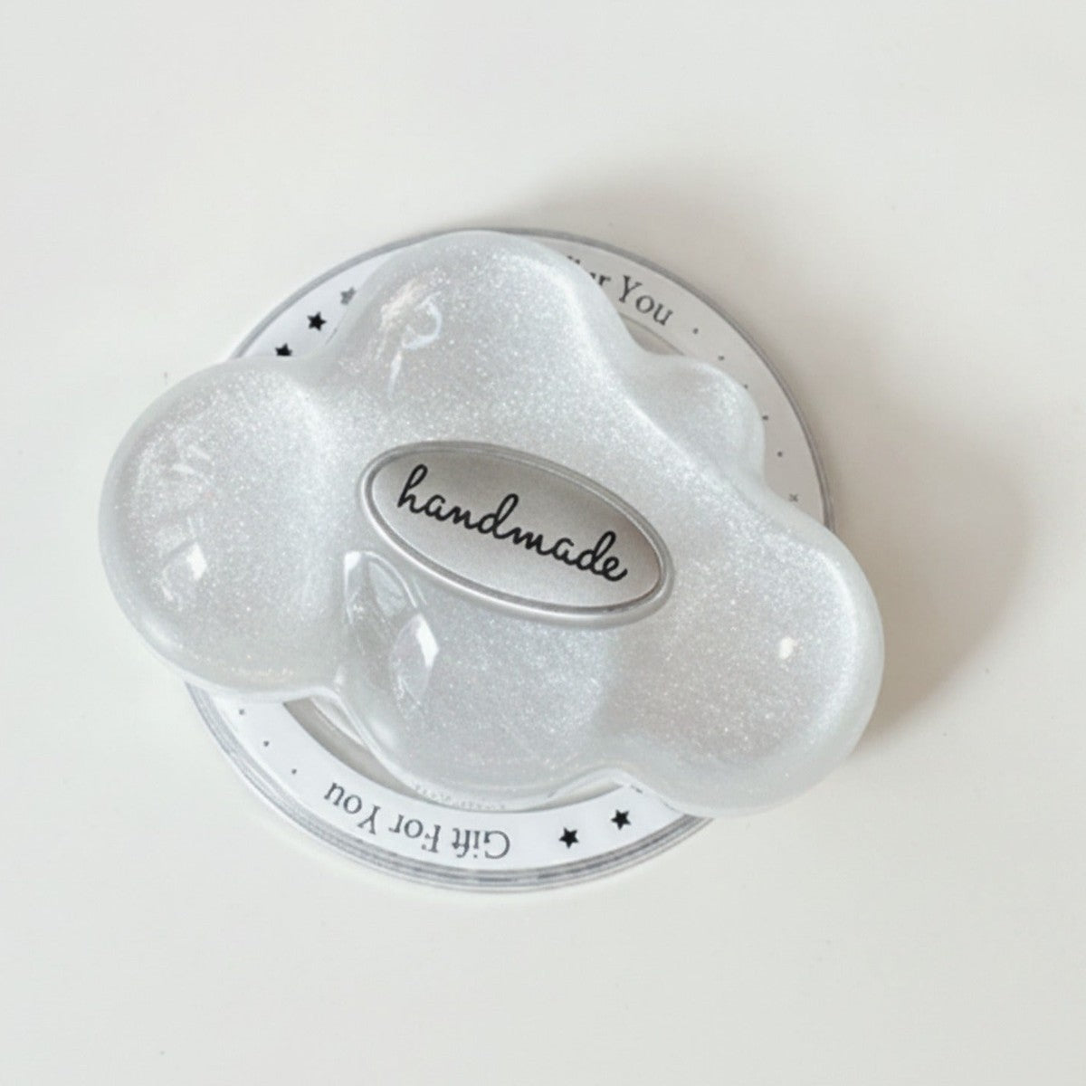 Cloud Grip Phone Stand - Shimmer White