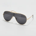 Gold Metal Aviator Sunglasses with Dark Lenses – eyewear (view 1)