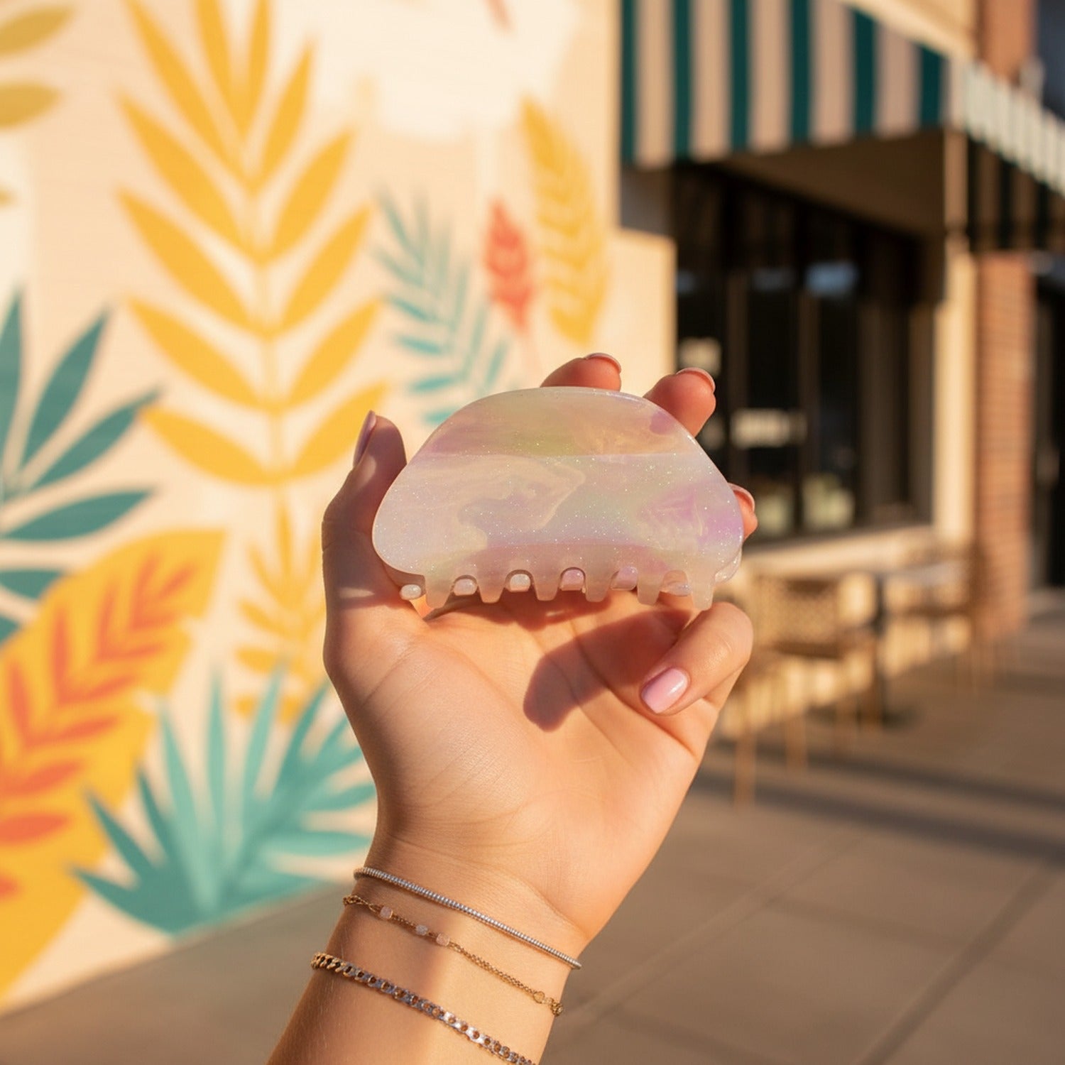 Pastel Pearl Jellyfish Hair Claw Clip
