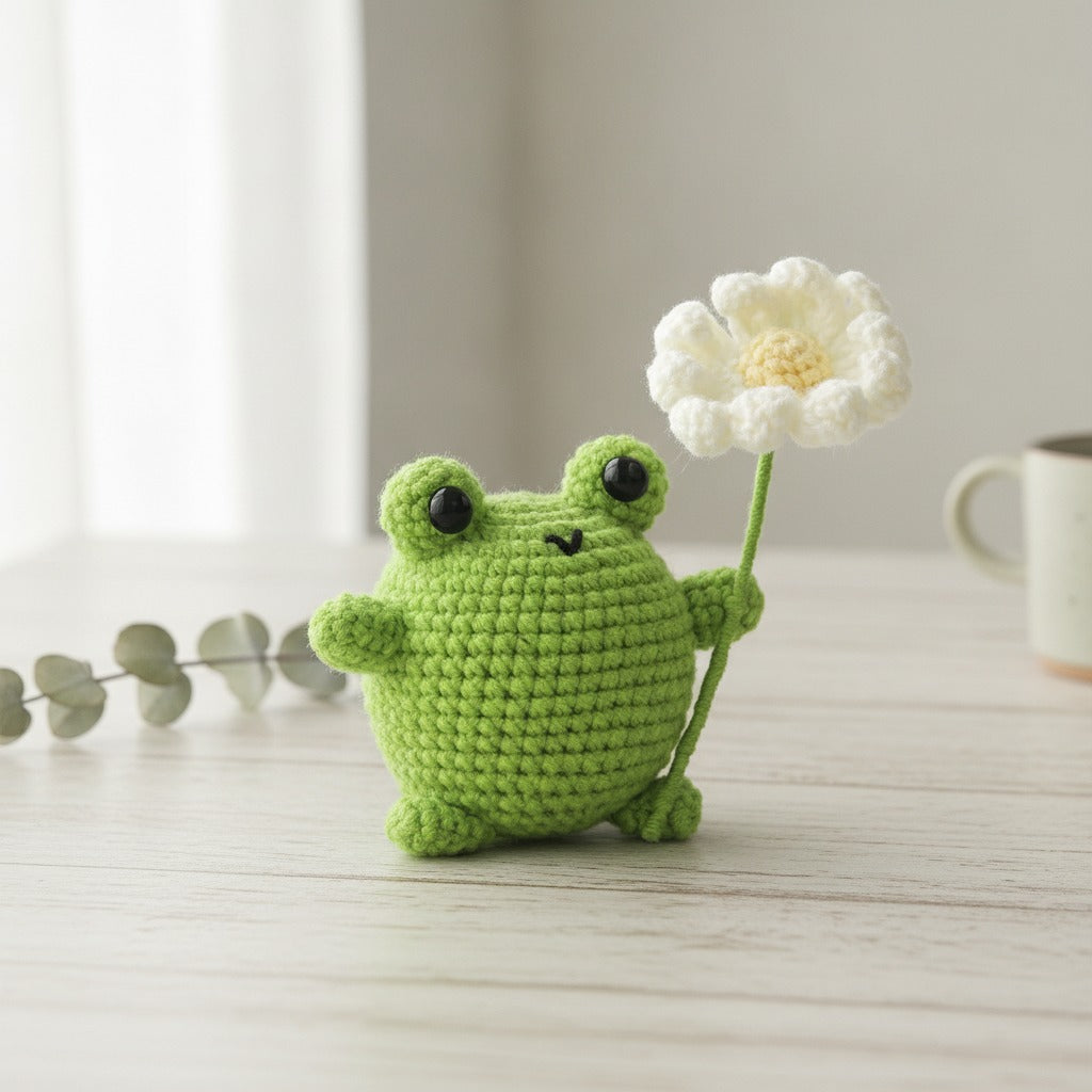 DIY Crochet Frog Amigurumi Kit - Green Frog