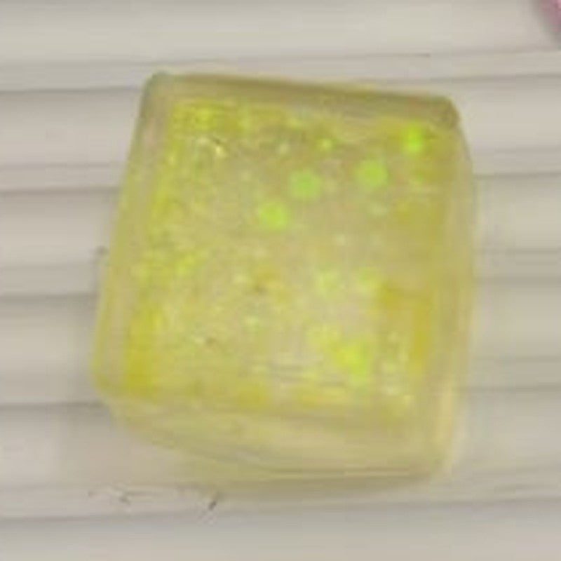 Yellow Glitter Jelly Cube
