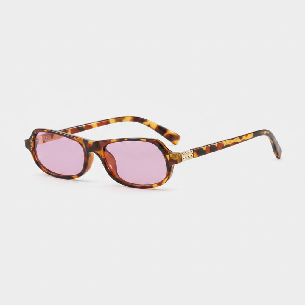 Tortoiseshell Oval Sunglasses Tortoiseshell & Rose Tint