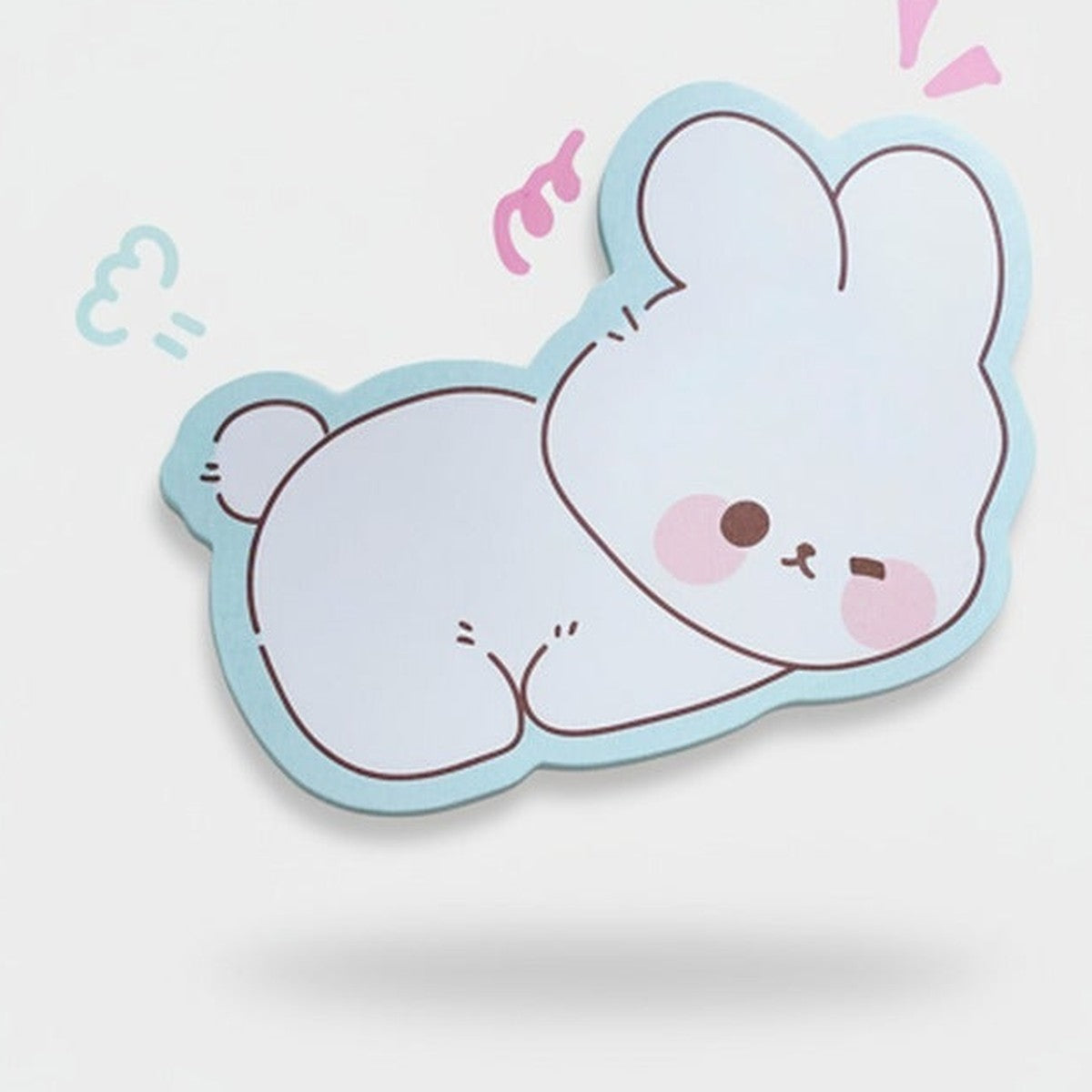 Cute Blue Bunny Rabbit Shaped Sticky Notes – stationery (view 1)