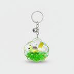 Green Frog Acrylic Keyring With Chain Charm