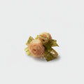Rose Gold Flower Hair Claw Clip With Ribbon Bow