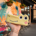 Yellow Frog Plush Hairband With Googly Eyes