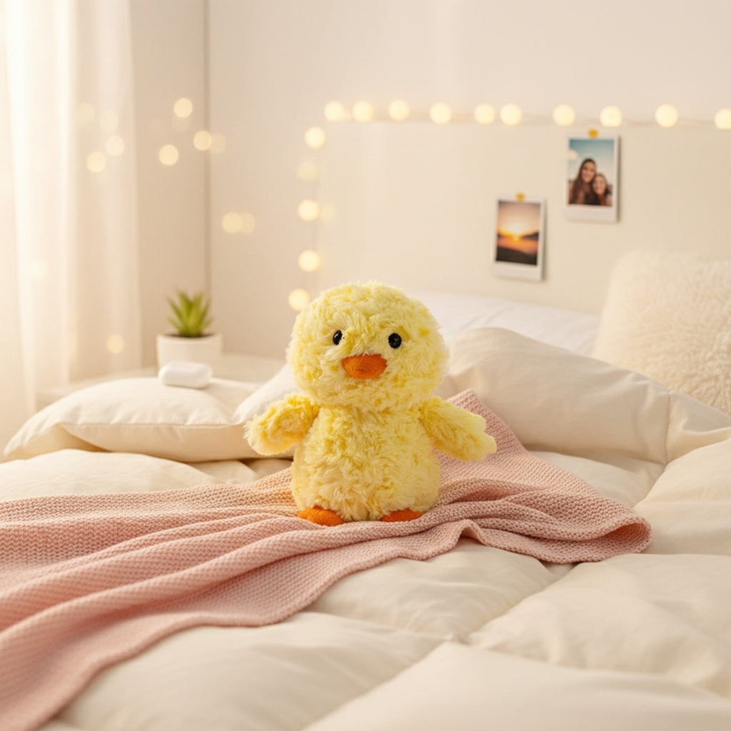 Soft Yellow Plush Chick With Orange Feet