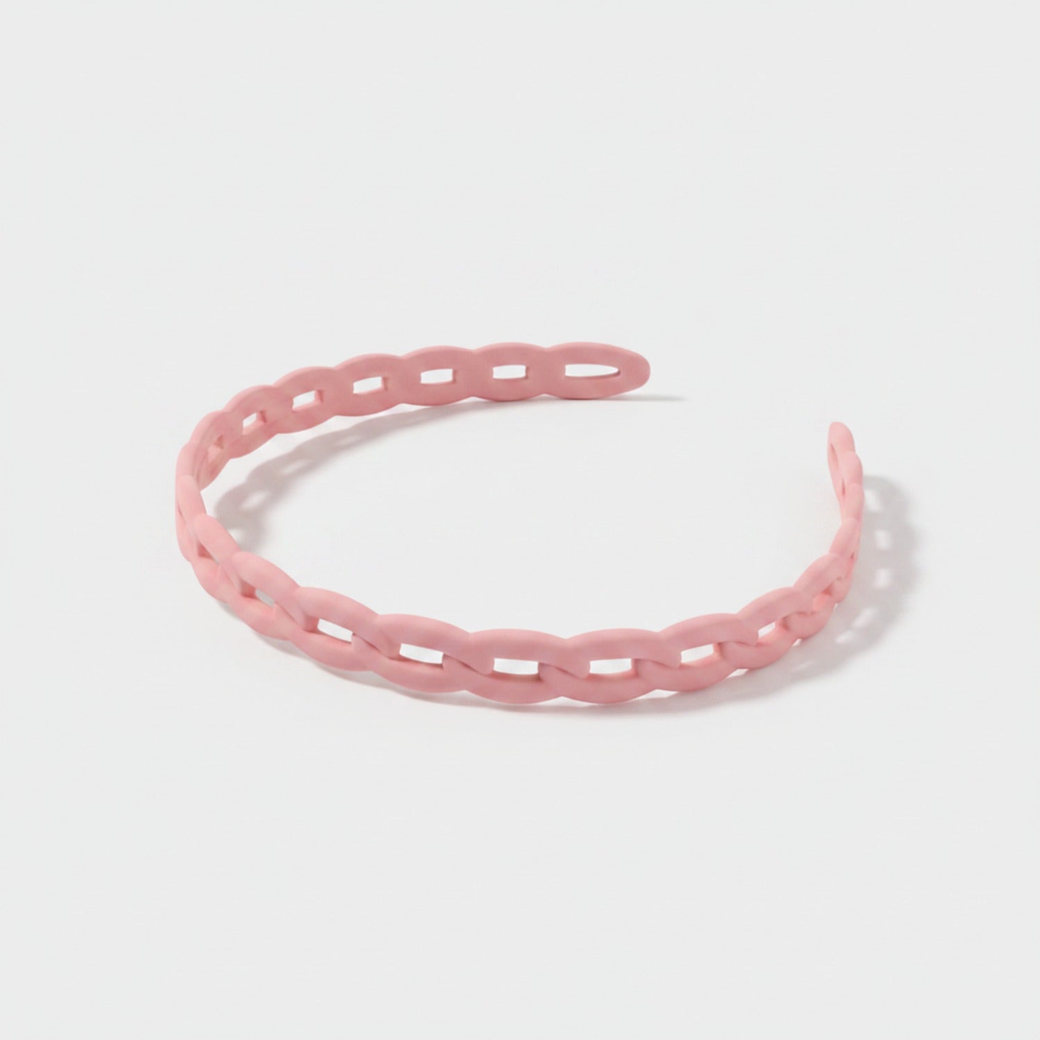Pink Braided Padded Headband with Cutout Details