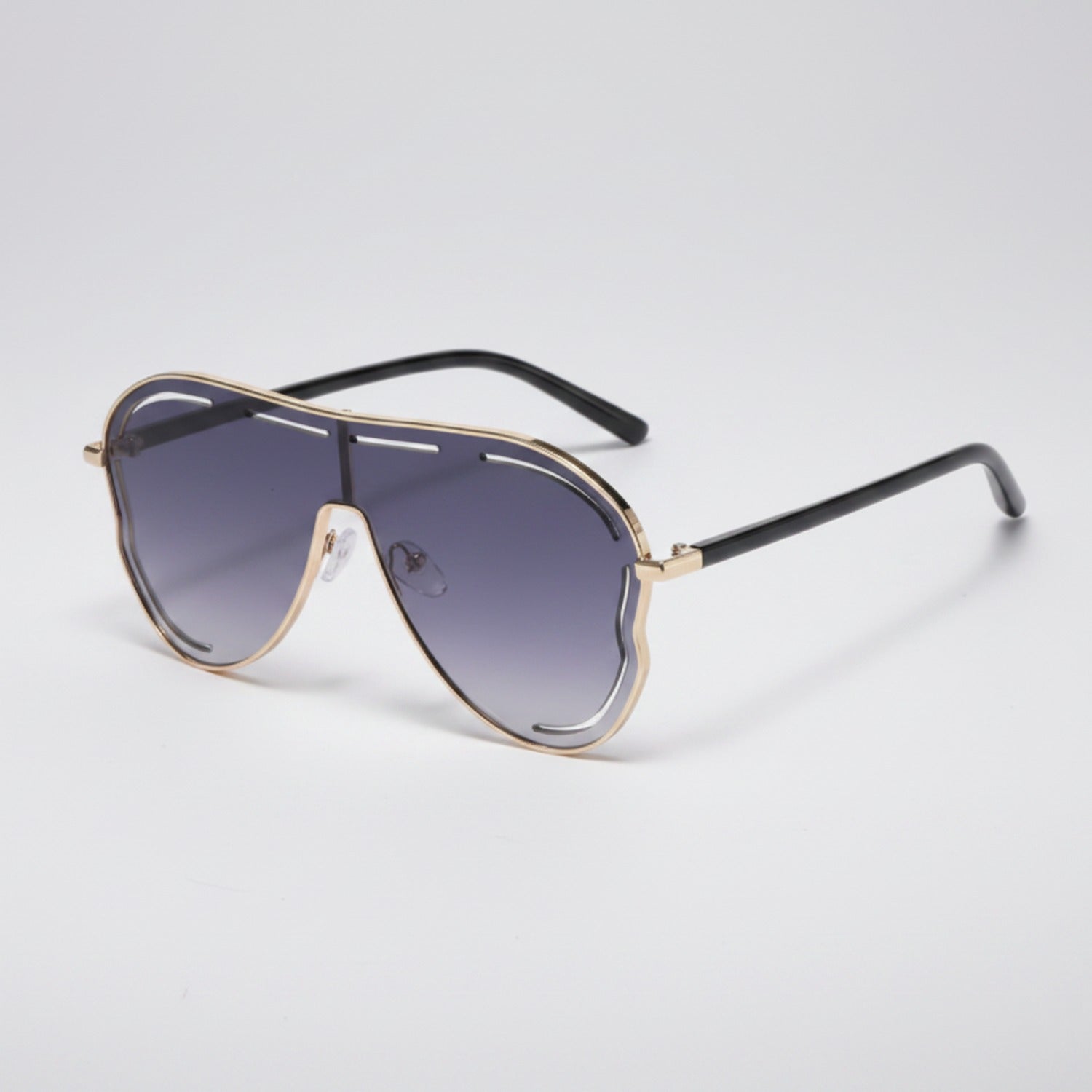 Gold And Black Aviator Sunglasses