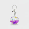 Purple Glitter Seashell Acrylic Keyring Charm