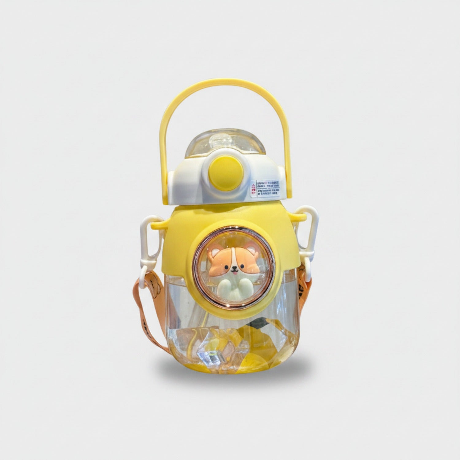 Yellow Pet Dome Tumbler With Handle