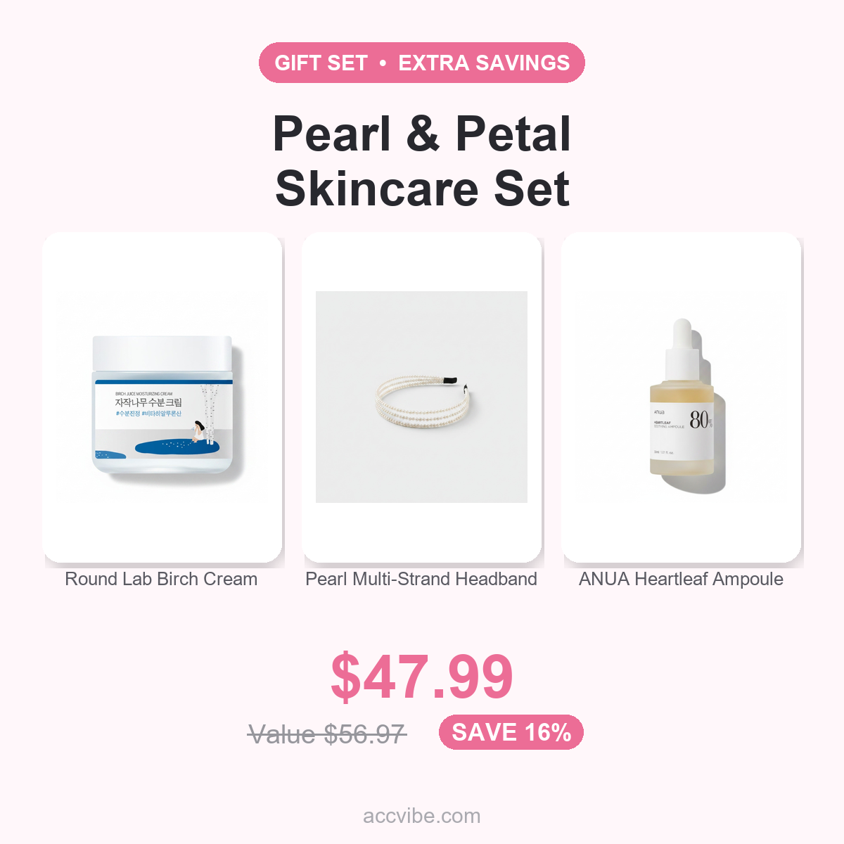 Pearl and Petal Skincare Set gift set
