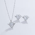 Winged Heart Pendant Necklace - Silver