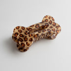 Polka Dot Bone Hair Claw - Leopard