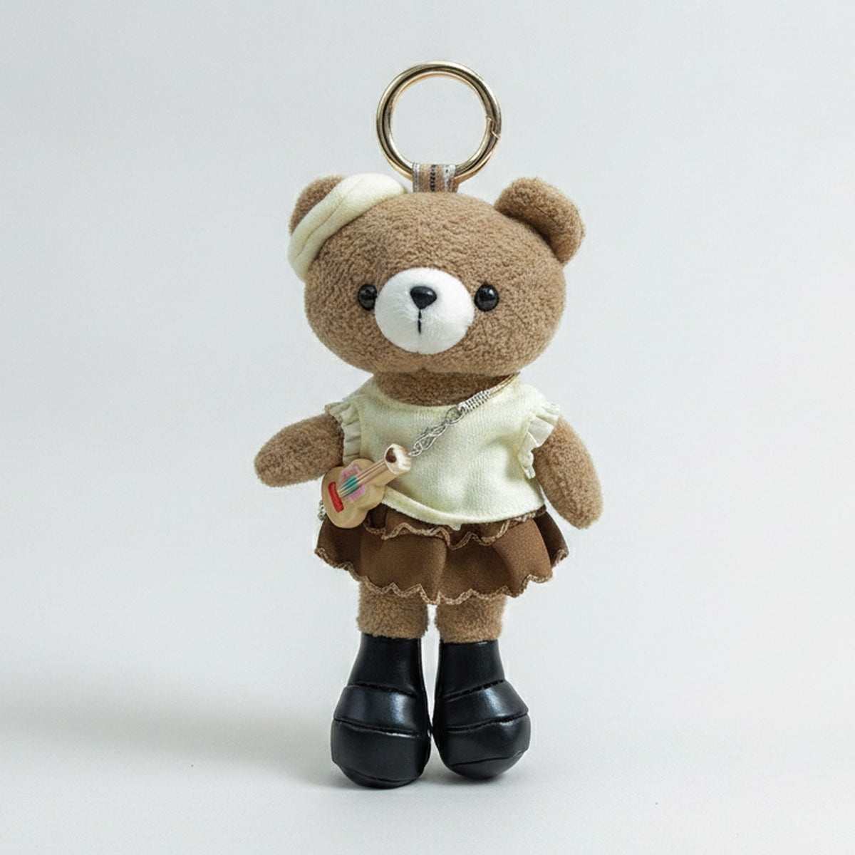 Cute Teddy Bear Guitar Plush Keychain – novelty & toys (view 1)