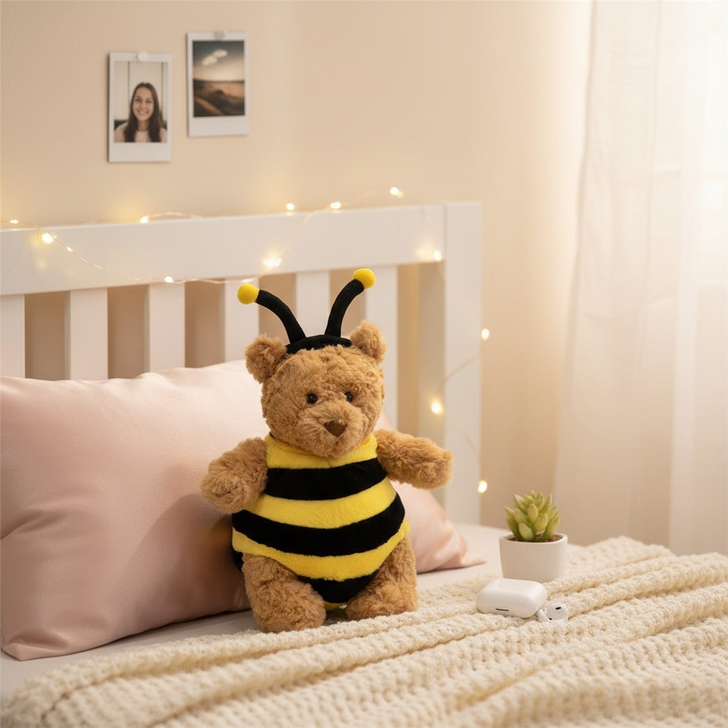 Adorable Bee Plush Toy With Antennae