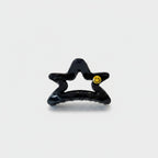 Black Star Hair Claw With Smiley Charm