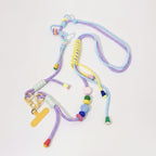 Beaded Phone Charm Strap With Tassel - Purple – tech (view 1)