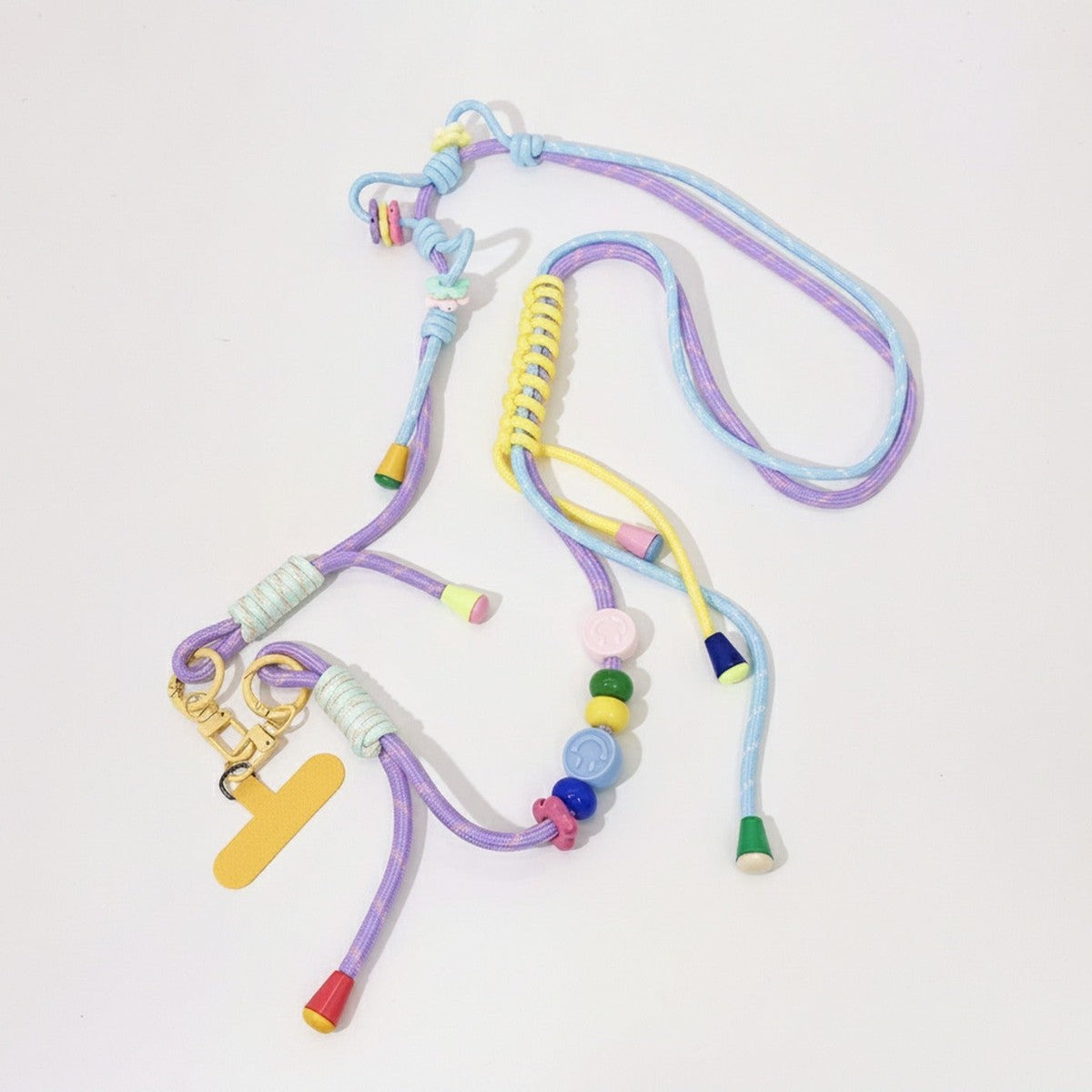 Beaded Phone Charm Strap With Tassel - Purple – tech (view 1)