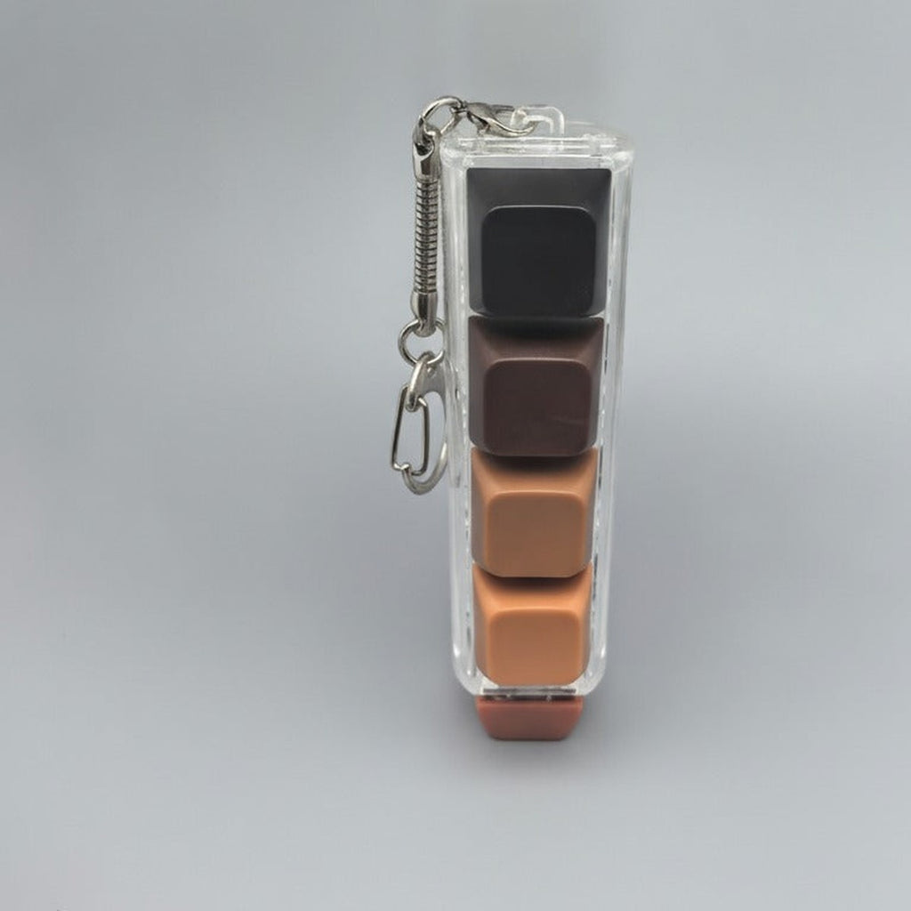 Mini Pop-It Button Keychain - Coffee Gradient