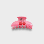 Pink Cherry Heart Hair Claw Clip