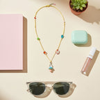 Beaded Charm Necklace With Colorful Fruit Pendants