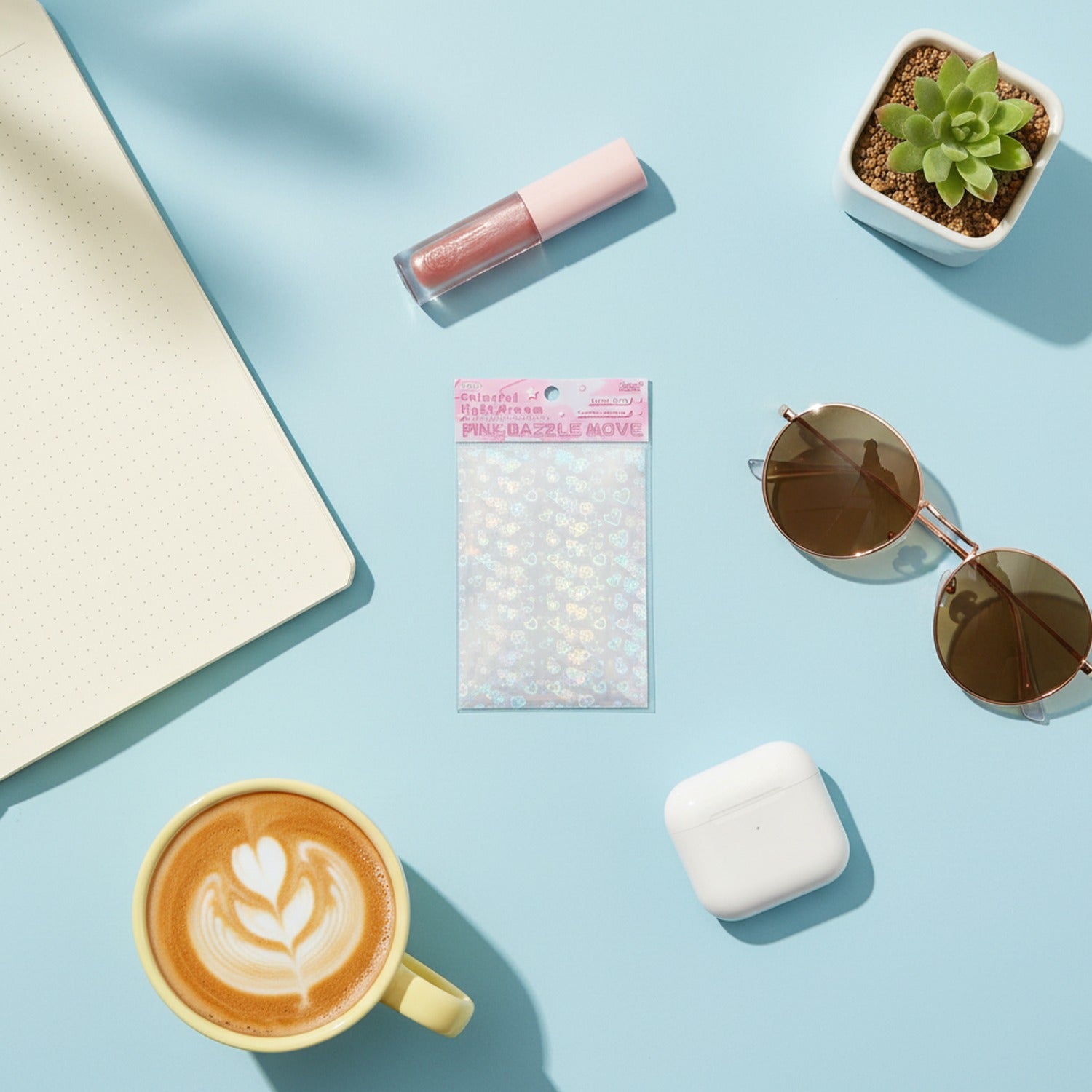 Pink Dazzle Holographic Fresh Film Sticker Sheet