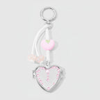Heart-Shaped Acrylic Keyring With Rhinestones And Charm – novelty & toys (view 1)