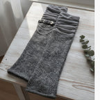 Slouchy Knee-High Socks - Gray