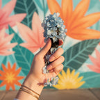 Blue Flower Hanging Chain Hair Claw