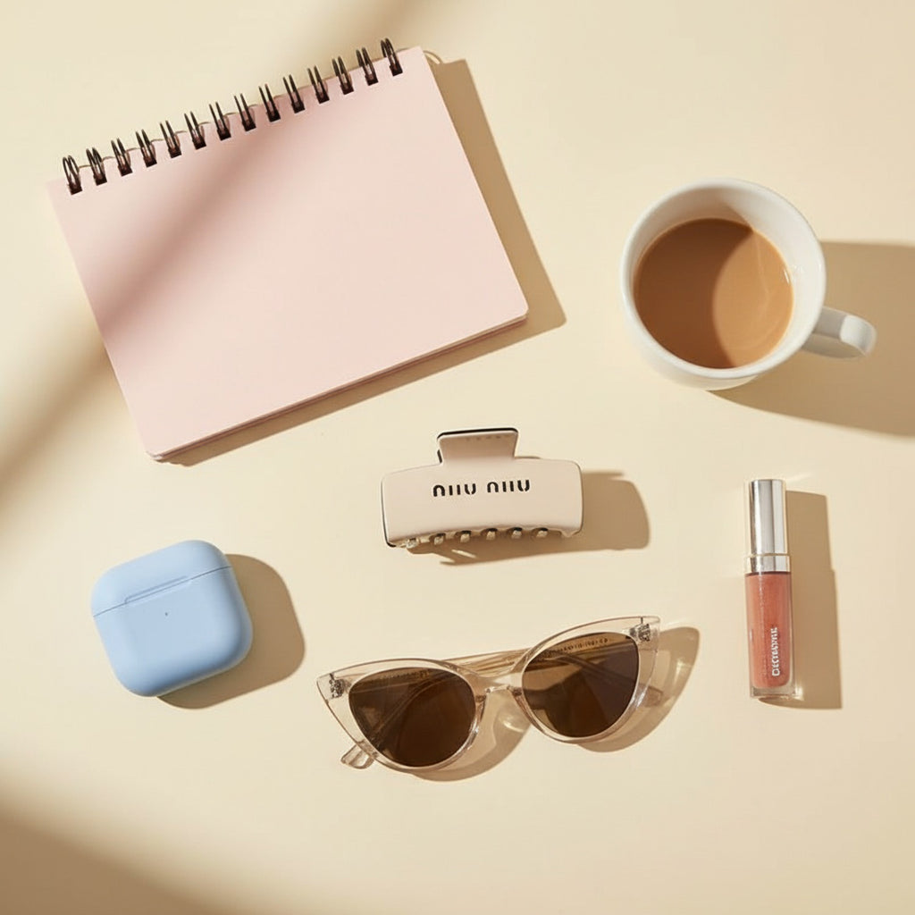 Beige Minimalist Hair Claw Clip
